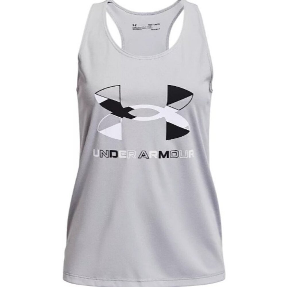 UNDER ARMOUR Kids Girls Tech Big Logo Graphic Tank Top NWT XL